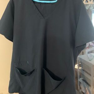 Black Med Couture scrub set. like new XL